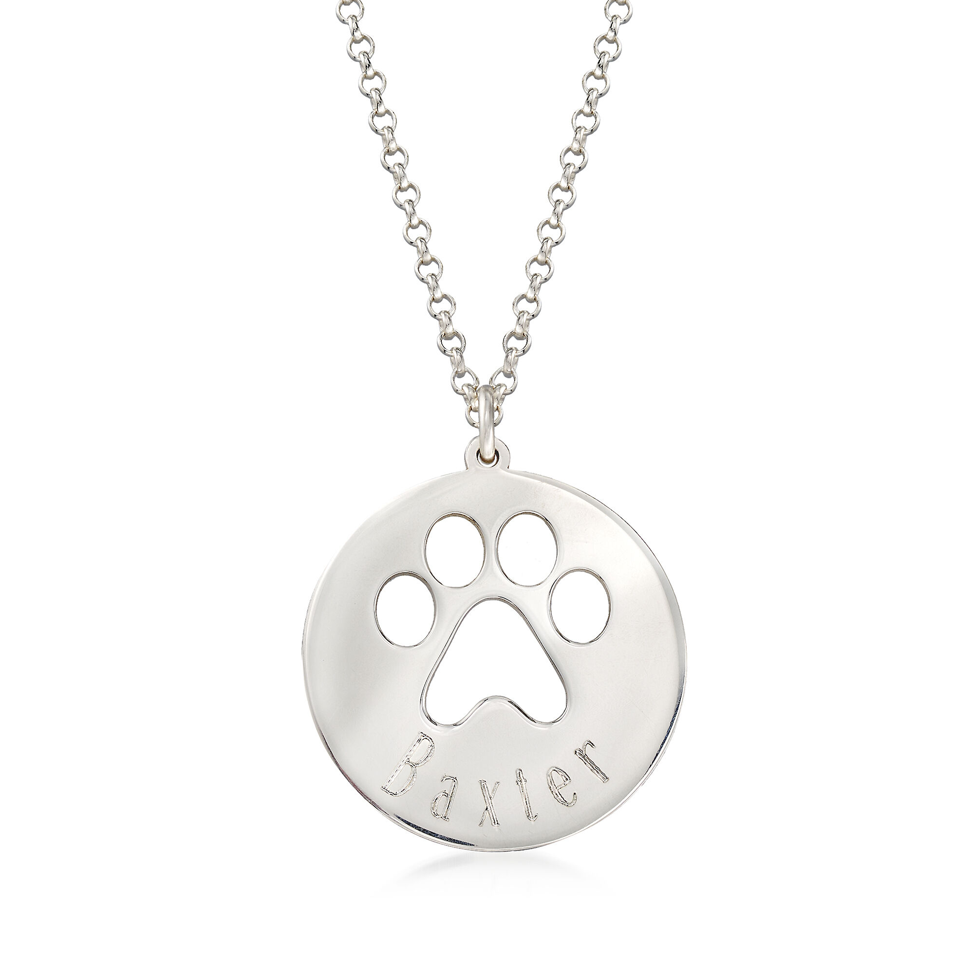 custom dog print necklace