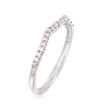 Gabriel Designs .16 ct. t.w. Diamond Curved Wedding Band in 14kt White Gold