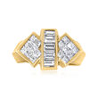 1.97 ct. t.w. Channel-Set Diamond Geometric Ring in 14kt Yellow Gold