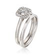 .68 ct. t.w. Diamond Bridal Set: Engagement and Wedding Rings in 14kt White Gold