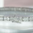 3.00 ct. t.w. Baguette and Round Diamond Bracelet in 14kt White Gold