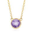 .90 Carat Amethyst Necklace in 14kt Yellow Gold