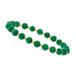 40.00 ct. t.w. Emerald Bead Stretch Bracelet in 10kt Yellow Gold