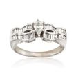 C. 1990 Vintage .95 ct. t.w. Diamond Ring in 18kt White Gold