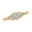 C. 1960 Vintage .80 ct. t.w. Diamond Pin in Platinum and 18kt Yellow Gold