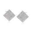 1.00 ct. t.w. Diamond Square Earrings in 14kt White Gold