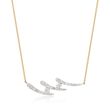 .37 ct. t.w. Diamond Curves Necklace in 14kt Yellow Gold