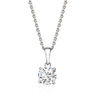 2.40 ct. t.w. CZ Jewelry Set: Pendant Necklace and Stud Earrings in Sterling Silver