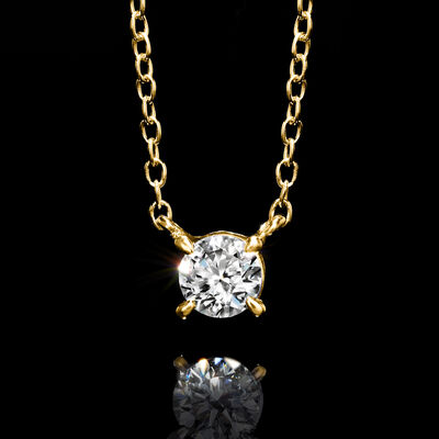 .15 Carat Lab-Grown Diamond Solitaire Necklace in 18kt Gold Over Sterling