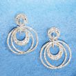1.25 ct. t.w. Diamond Multi-Circle Drop Earrings in 14kt White Gold