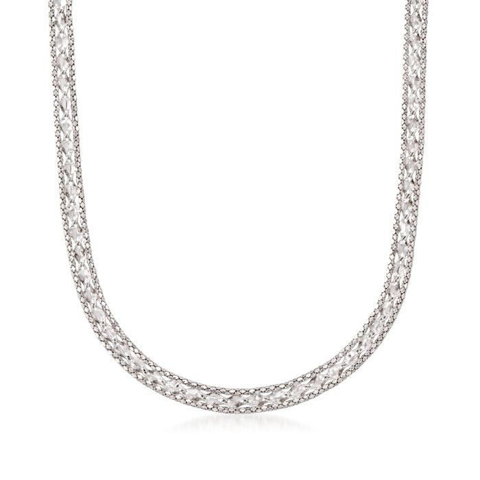 Italian Sterling Silver Disc Necklace