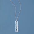 Sterling Silver Personalized Roman Numeral Date Pendant Necklace