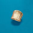 Italian 14kt Yellow Gold Wide Ribbed Ring