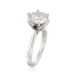 3.00 Carat Synthetic Moissanite Solitaire Ring in 14kt White Gold