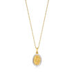 Child's 14kt Two-Tone Gold Saint Mary Pendant Necklace
