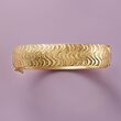 Italian 14kt Yellow Gold Diamond-Cut Bangle Bracelet