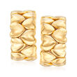 C. 1994 Vintage Cartier 18kt Yellow Gold Heart Hoop Earrings
