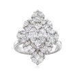 2.21 ct. t.w. Diamond Marquise-Shaped Ring in 14kt White Gold