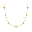 .30 ct. t.w. Bezel-Set Diamond Station Necklace in 14kt Yellow Gold