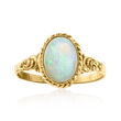 C. 1960 Vintage Opal Ring in 10kt Yellow Gold