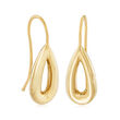 Italian 14kt Yellow Gold Open Teardrop Earrings