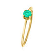 .20 Carat Emerald Ring in 14kt Yellow Gold