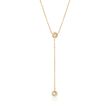 .12 ct. t.w. Bezel-Set Diamond Y-Necklace in 14kt Yellow Gold