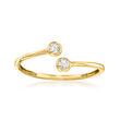 .10 ct. t.w. Diamond Bypass Ring in 14kt Yellow Gold