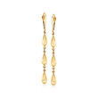 14kt Yellow Gold Multi-Bead Drop Earrings