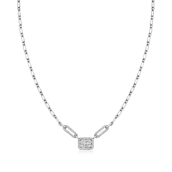 .50 ct. t.w. Diamond Cluster Necklace in Sterling Silver