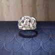 Italian Sterling Silver Wide Braided Ring