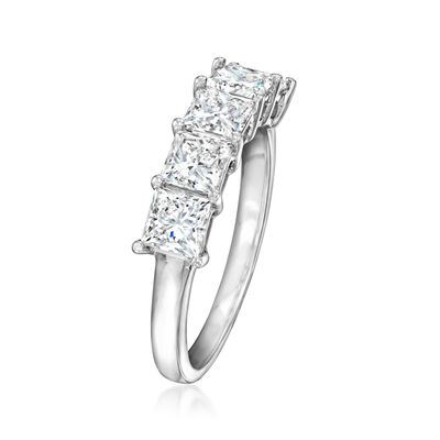2.00 ct. t.w. Princess-Cut Lab-Grown Diamond Five-Stone Ring in 14kt White Gold