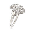 C. 1980 Vintage 1.50 ct. t.w. Diamond Ring in Platinum