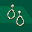 1.50 ct. t.w. Diamond Open-Teardrop Earrings in 14kt Yellow Gold