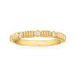 .10 ct. t.w. Diamond Dotted Stripe Ring in 10kt Yellow Gold