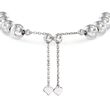 Sterling Silver Cross Charm and Bead Bolo Bracelet