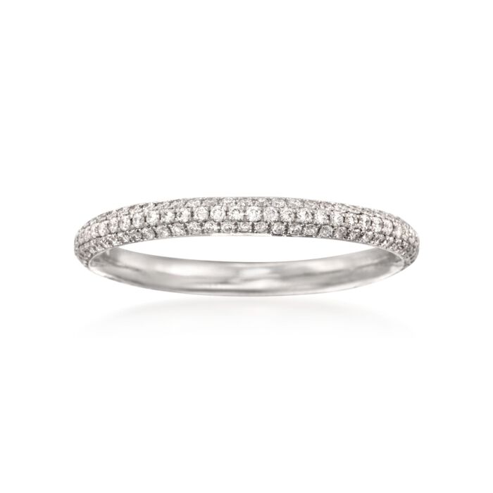 Simon G. .43 ct. t.w. Diamond Wedding Ring in 18kt White Gold