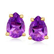 4.20 ct. t.w. Amethyst Jewelry Set: Earrings and Five-Stone Necklace in 18kt Gold Over Sterling