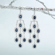 7.50 ct. t.w. Sapphire and .15 ct. t.w. Diamond Chandelier Earrings in Sterling Silver