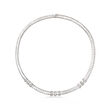 C. 1990 Vintage .65 ct. t.w. Diamond Omega Necklace in 14kt White Gold