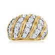 2.00 ct. t.w. Diamond Striped Ring in 14kt Yellow Gold