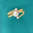 3-8.5mm Cultured Pearl Wrap Ring in 14kt Yellow Gold