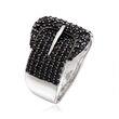 1.51 ct. t.w. Black Spinel Ring in Sterling Silver