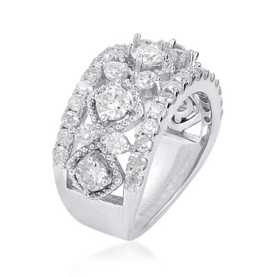 2.40 ct. t.w. Moissanite Ring in Sterling Silver