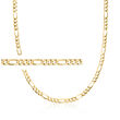 C. 1980 Vintage 14kt Yellow Gold Figaro-Link Necklace