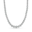 10.00 ct. t.w. Bezel-Set Diamond Tennis Necklace in 14kt White Gold