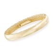 Roberto Coin Golden Gate Bangle Bracelet with Diamond Accent in 18kt Yellow Gold
