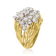 C. 1980 Vintage 1.85 ct. t.w. Cluster Cocktail Ring in 18kt Yellow Gold