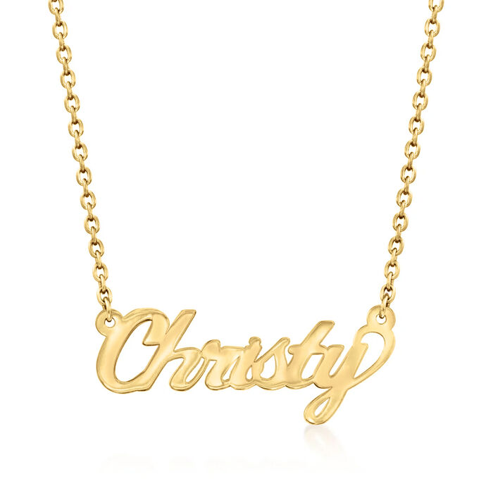 14kt Yellow Gold Personalized Name Necklace