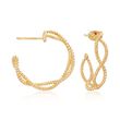 Roberto Coin &quot;Barocco&quot; 18kt Yellow Gold Braided Hoop Earrings